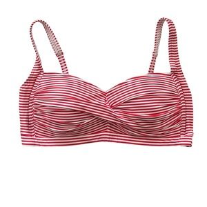 Bond-eye Australia Red Stripes Bikini Top Bandeau size 12 Swimsuit